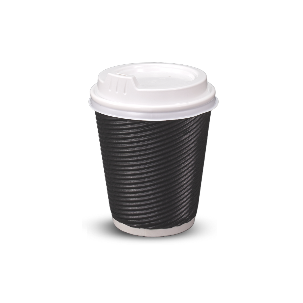 12oz Ripple Coffee Cups Charcoal - 500/ctn