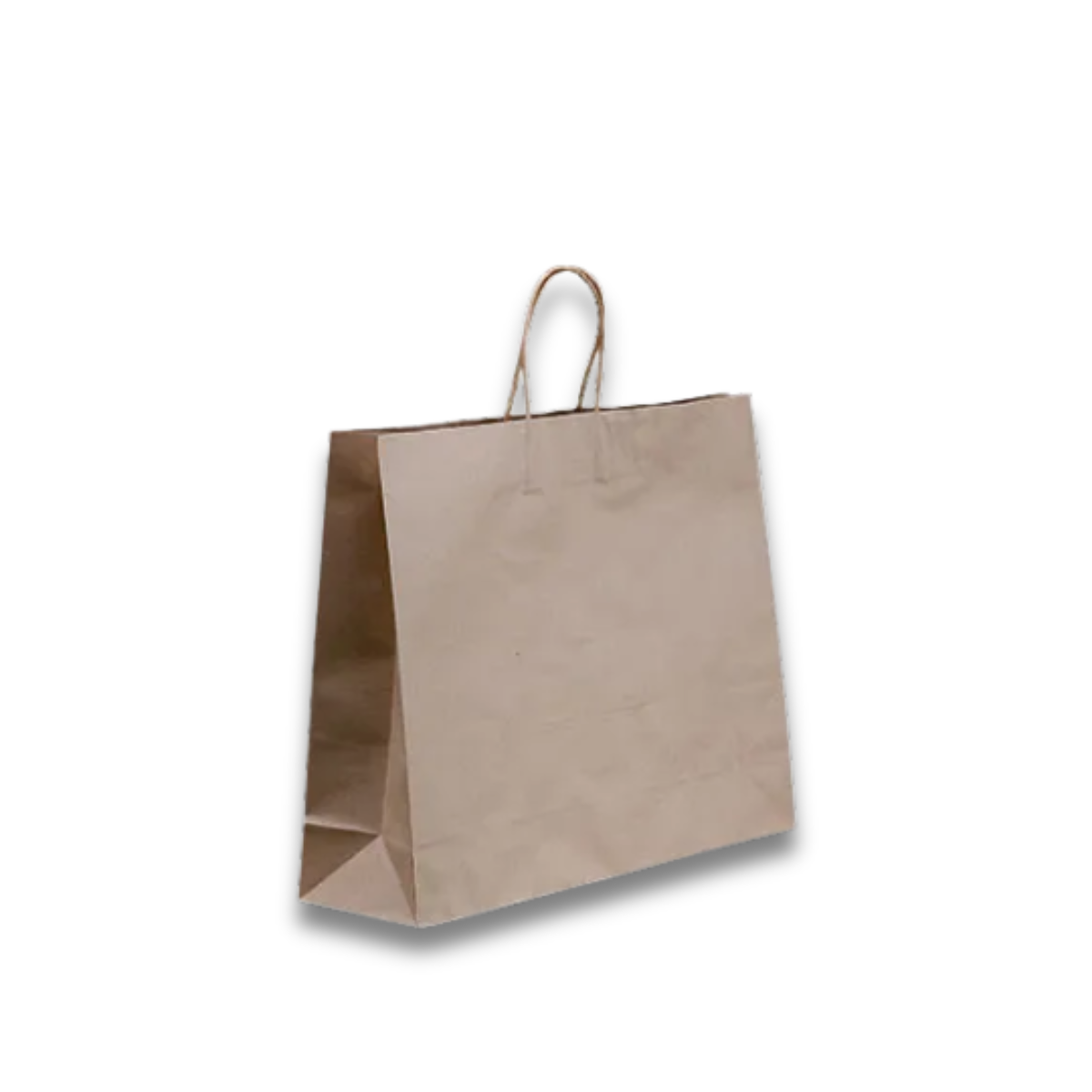 Brown Kraft Paper Bag #400 twist handle 450 x 400mm + 160mm G 5 x 50pk/ctn 250/ctn