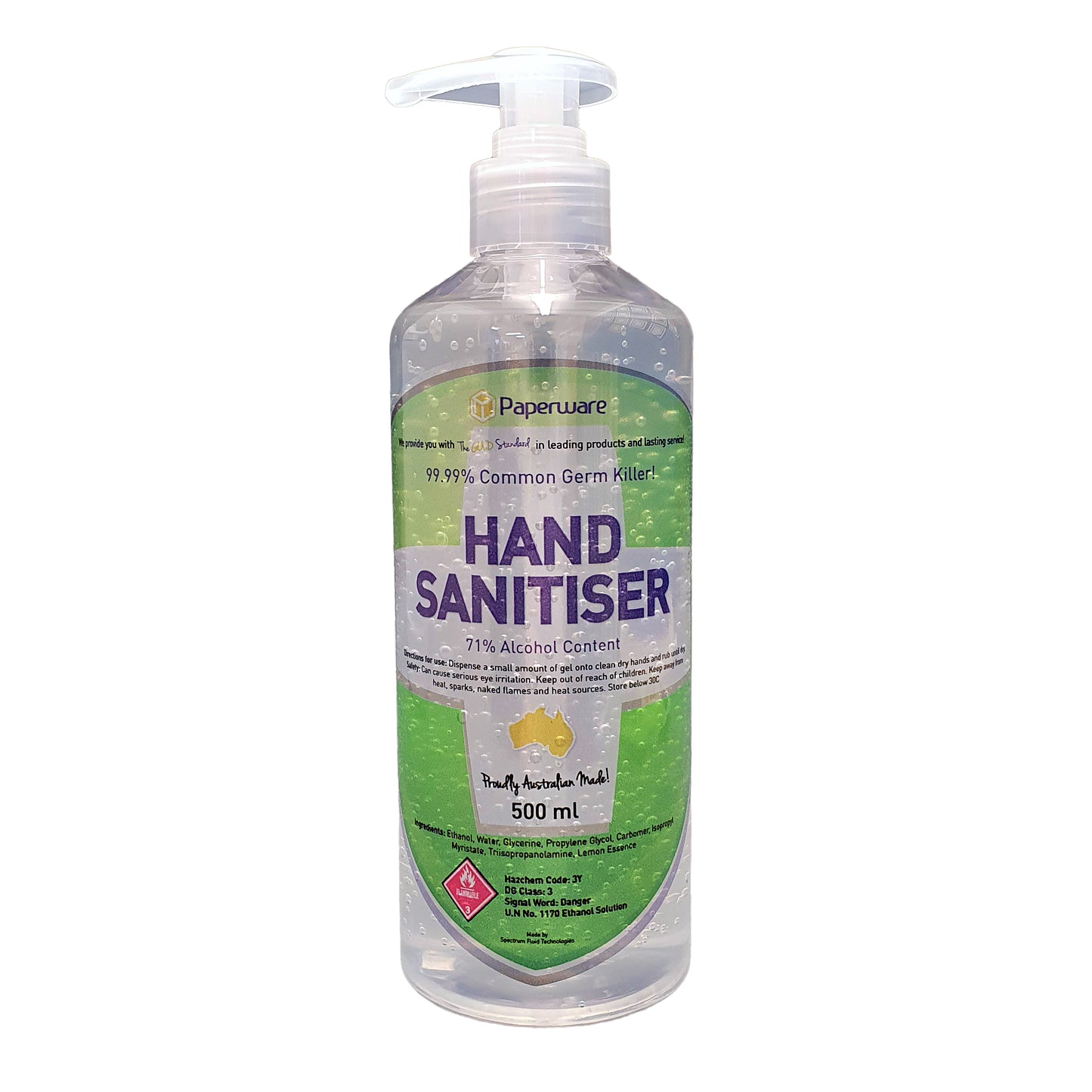 75% Alcohol Instant Hand Sanitiser Gel 500ml