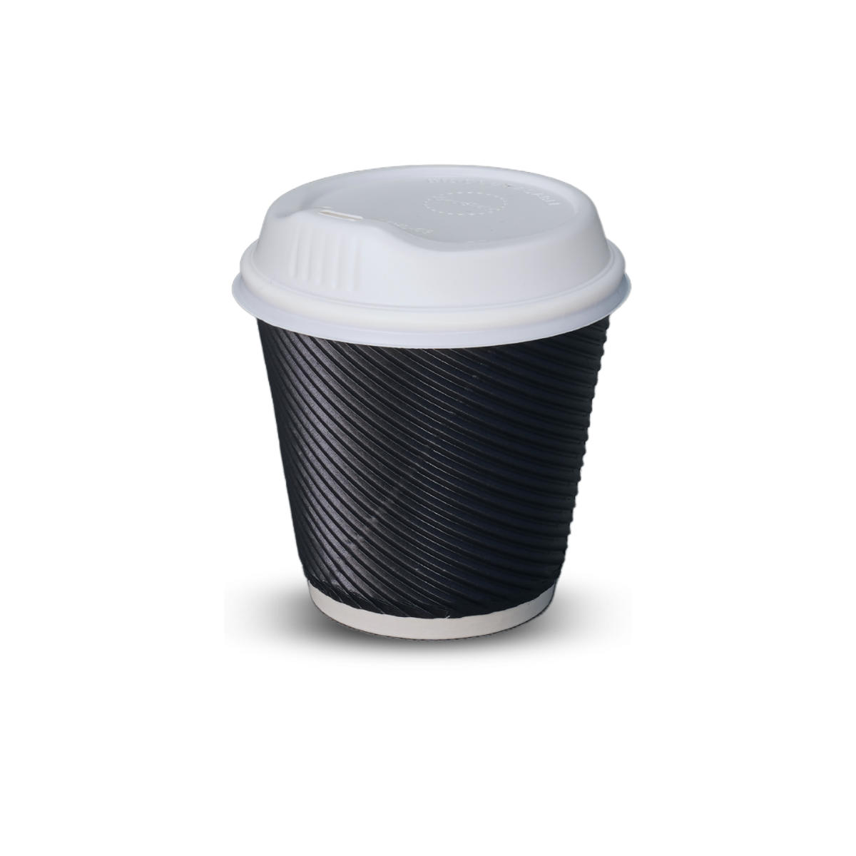 8oz (90mm) Ripple Coffee Cups Charcoal - 500/ctn