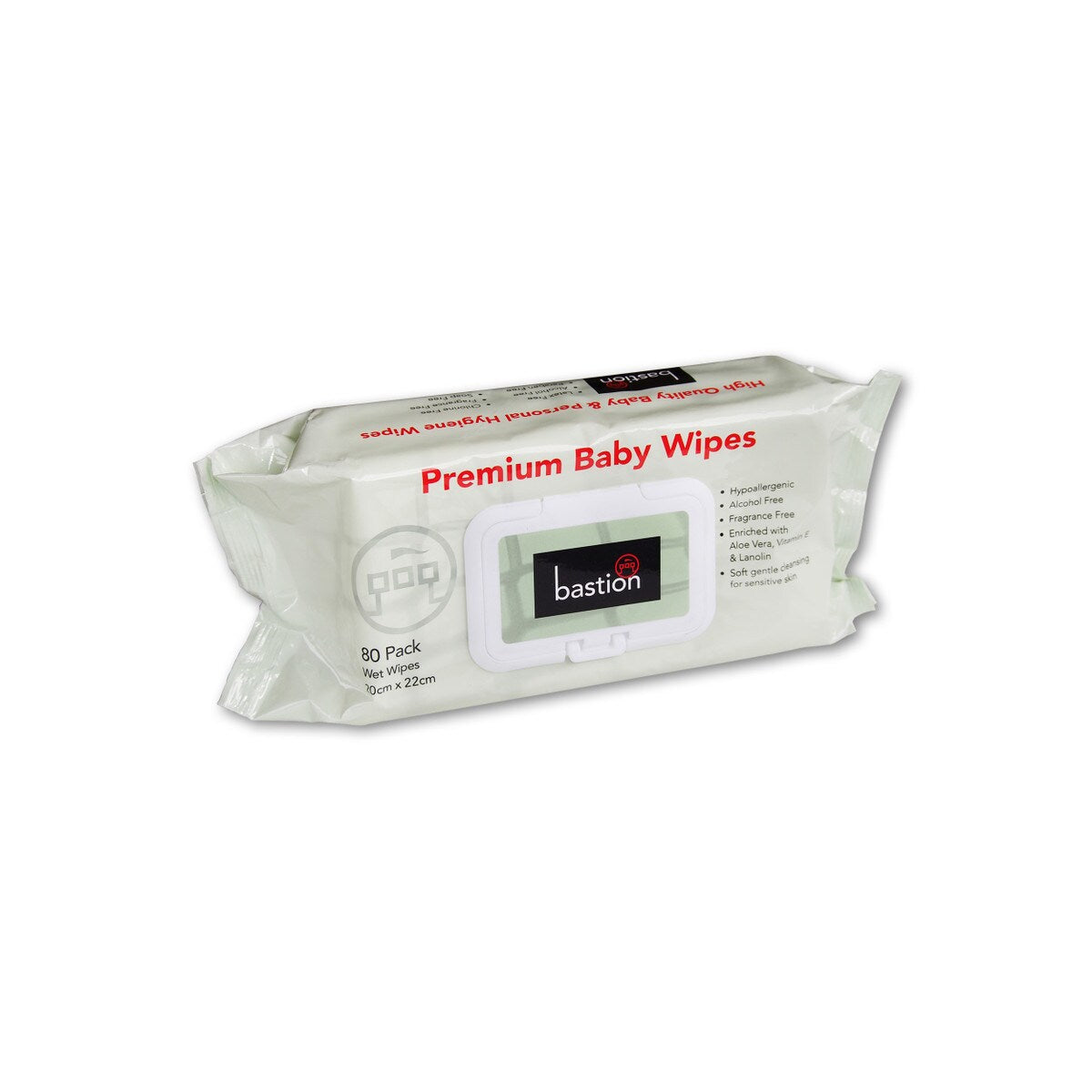 Premium Baby Wipes - 80 Sheets Per Pack, 20pk Per Carton