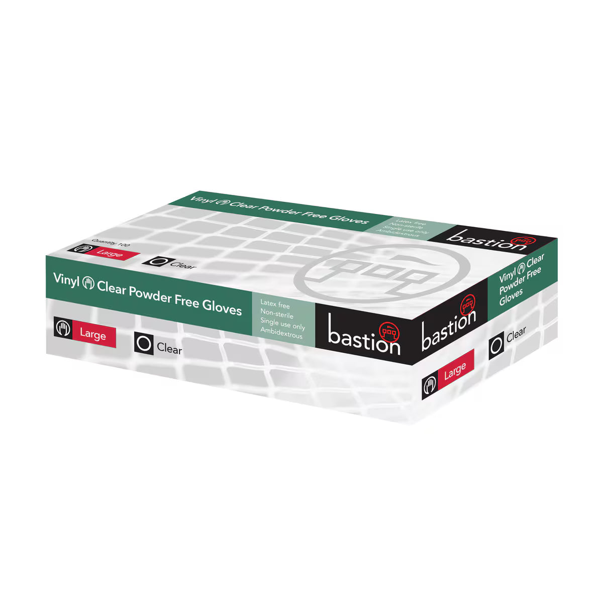 Large Clear Vinyl Powder Free Gloves 10 x 100 per ctn