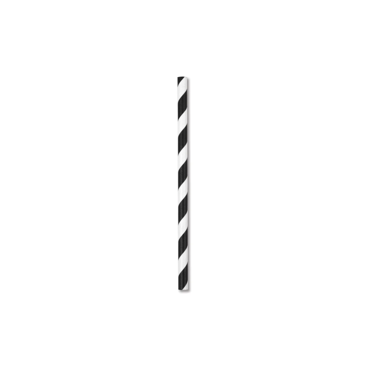 Straws- Cocktail Paper black white stripe 2500/ctn