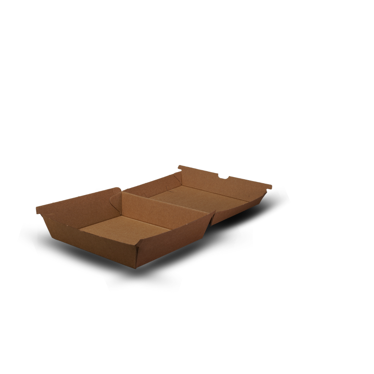 Kraft Cardboard Dinner Box/Clam - 150 per carton - 178 x 160 x 80mm