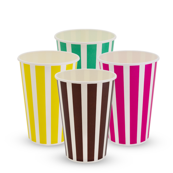 16oz Paper Cold Drink Cup - Candy Stripe - 50 per pack 1000/ctn