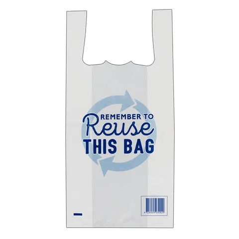 Reusable Carry Bags- Printed 38um medium singlet 1000/ctn