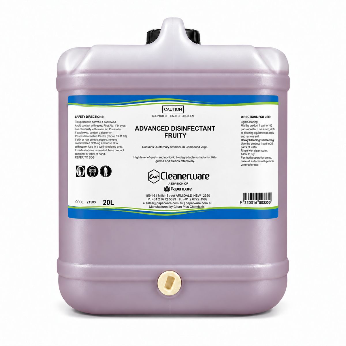 Disinfectant Fruity 20ltr Commercial Grade biodegradable surfactants