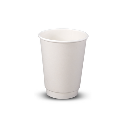 Coffee Cups Plain White Double Wall 12oz 500/ctn