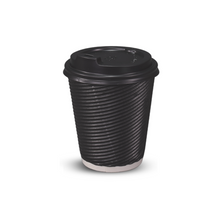 12oz Ripple Coffee Cups Charcoal - 500/ctn