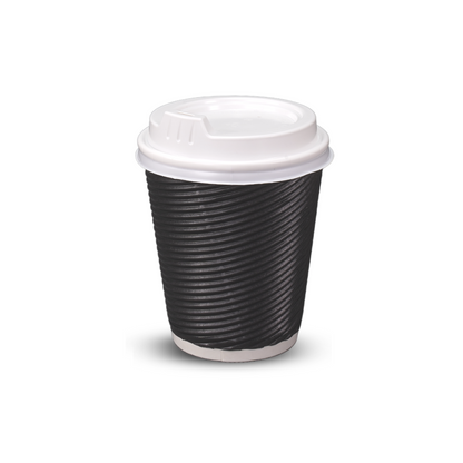 12oz Ripple Coffee Cups Charcoal - 500/ctn