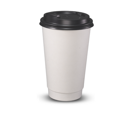 Coffee Cups Plain White double wall 16oz 500/ctn