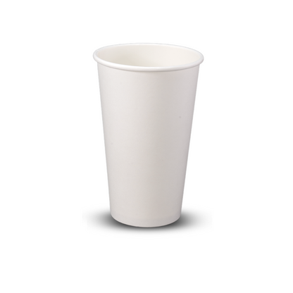 Single Wall 16oz White Hot Cup 90mm 1000/ctn