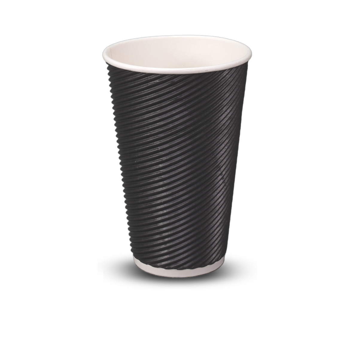16oz Ripple Coffee Cups Charcoal - 500/ctn