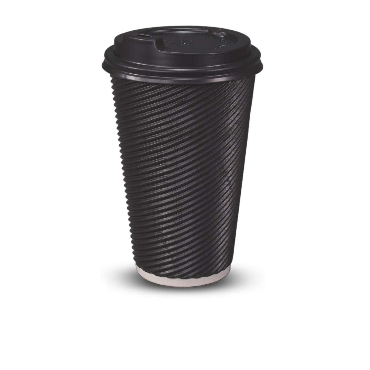 16oz Ripple Coffee Cups Charcoal - 500/ctn