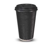 16oz Ripple Coffee Cups Charcoal - 500/ctn