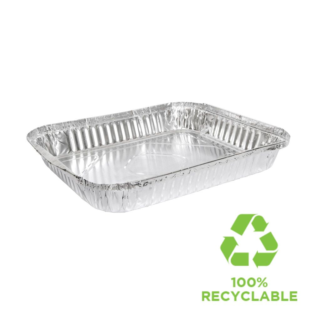 Foil Container; #485/513 large deep rectangle 296 x 240 x 36 100/ctn