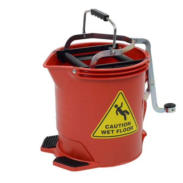Mop Bucket 16L red With metal mechanism