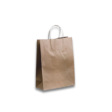 Brown Kraft Paper Bag #350 twist handle 260 x 350mm + 110mm G 5 x 50pk/ctn 250/ctn