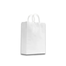 White Kraft Paper Bag; #350 twist handle 260 x 350mm + 110mm G 5 x 50pk/ctn 250/ctn