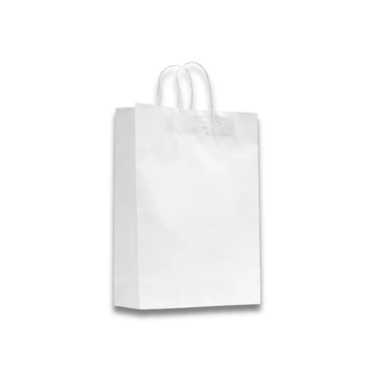 White Kraft Paper Bag; #420 twist handle 320 x 420mm + 110mm G 5 x 50pk/ctn 250/ctn