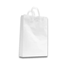 White Kraft Paper Bag; #480 twist handle 340 x 480mm + 90mm G 5 x 50pk/ctn 250/ctn