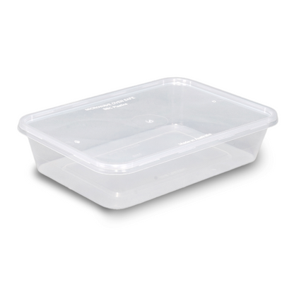 Rectangular Container 500 500ml Plastic Rectangular Container 500/ctn – Paperware
