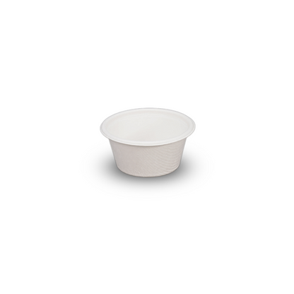 PET Lid to suit 2oz/57ml  Sugarcane Portion Dip Bowl 50pk 2000/ctn