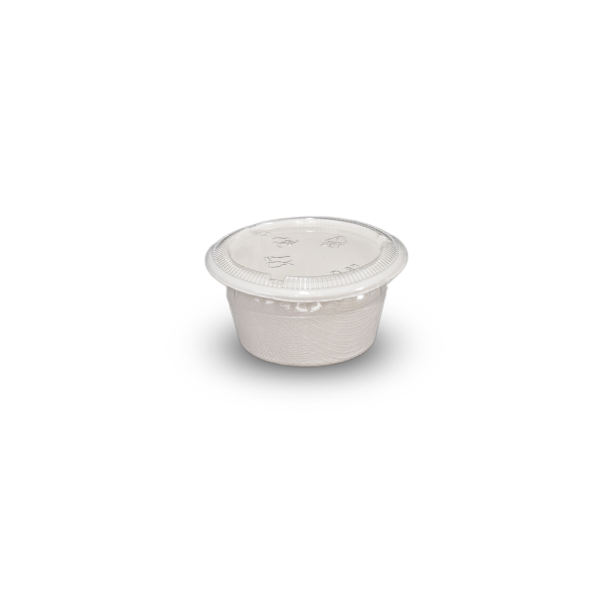 PET Lid to suit 2oz/57ml  Sugarcane Portion Dip Bowl 50pk 2000/ctn