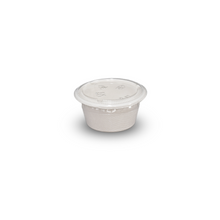 PET Lid to suit 2oz/57ml  Sugarcane Portion Dip Bowl 50pk 2000/ctn