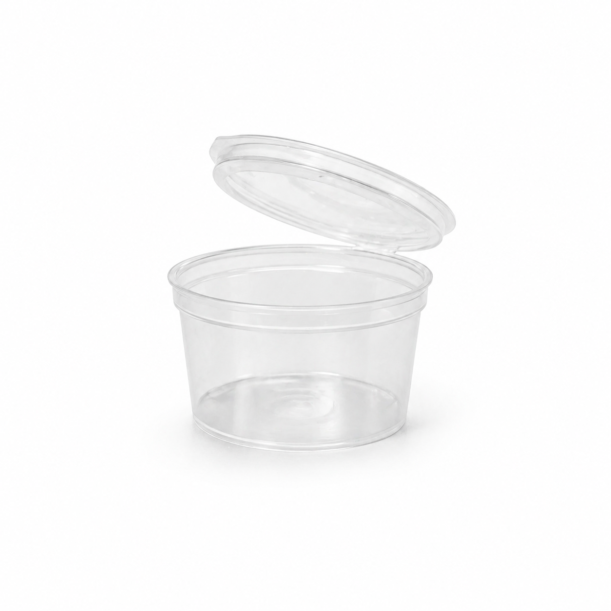 Plastic Round Portion Container 28ml 1oz sauce cup hinged lid
1000ctn