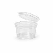 Plastic Round Portion Container 28ml 1oz sauce cup hinged lid
1000ctn