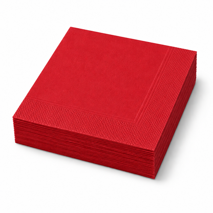 Dinner Napkins 2ply Red 10 x 100pk/ctn 1000/ctn