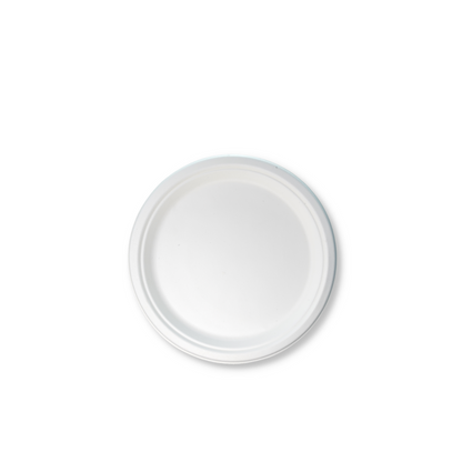 7" Round Sugarcane Plates 168mm - 1000 per carton