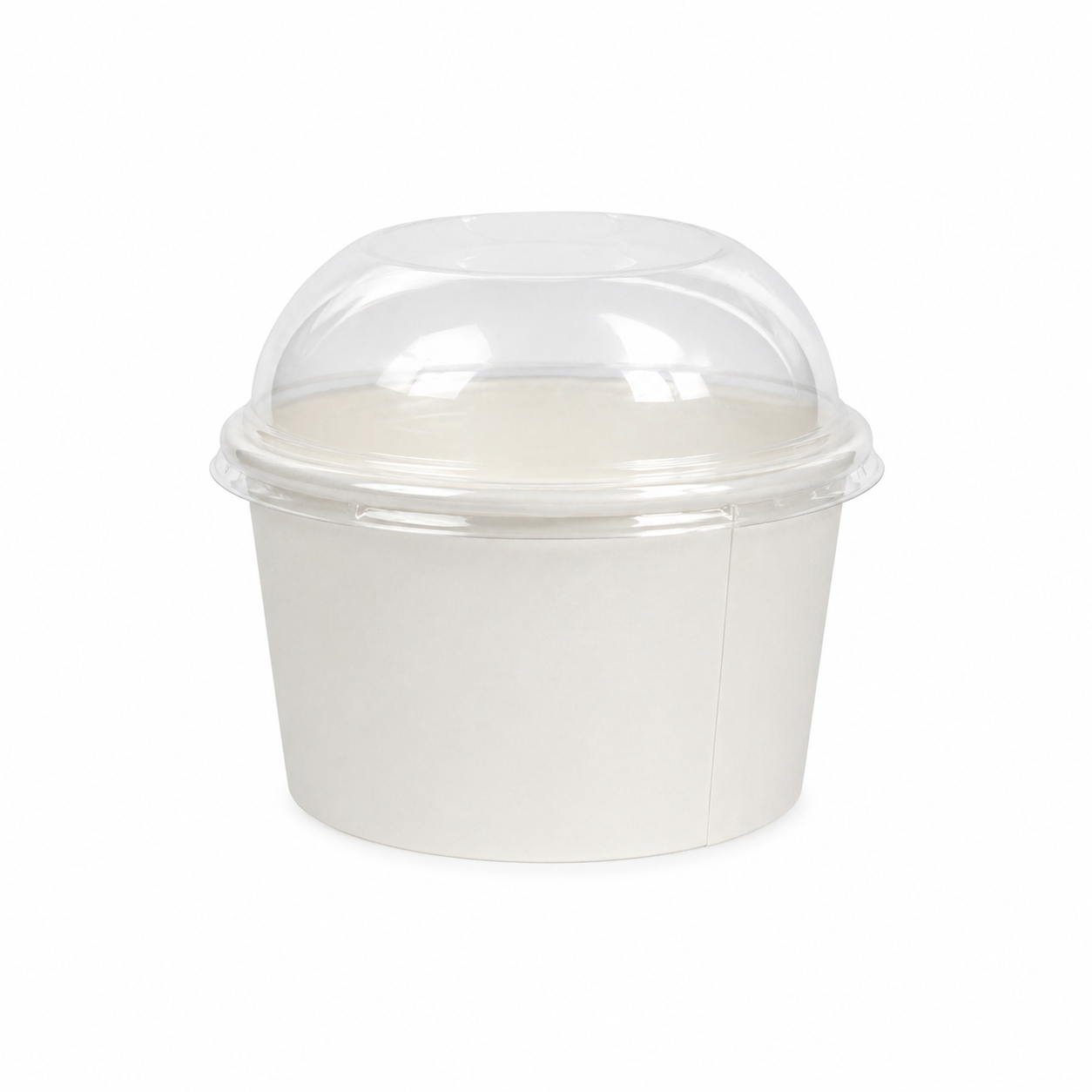 PET Dome Lid to suit White 12oz Paper Bowl 115 x 37mm 500/ctn