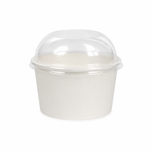 PET Dome Lid to suit White 12oz Paper Bowl 115 x 37mm 500/ctn