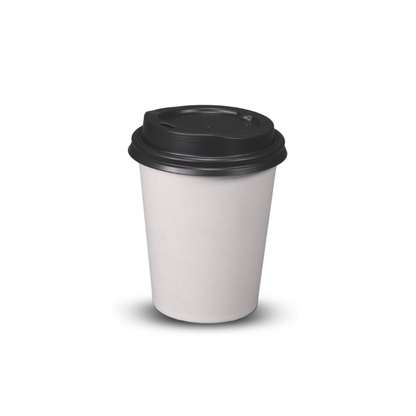 Coffee Cups Single Wall 8oz Plain White suit  80mm small lid 1000ctn
