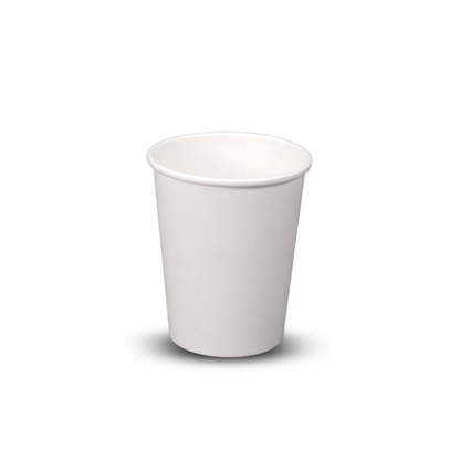 Single Wall 8oz White Hot Cup 80mm 1000/ctn