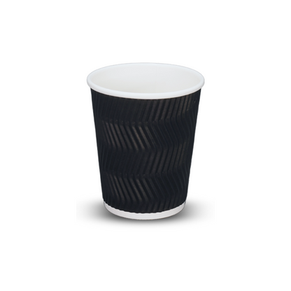 8oz (80mm) Ripple Coffee Cup Charcoal - 500/ctn