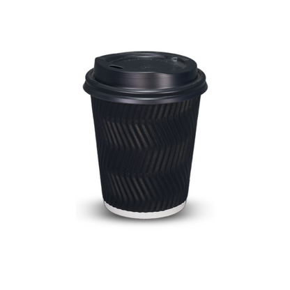 8oz (80mm) Ripple Coffee Cup Charcoal - 500/ctn