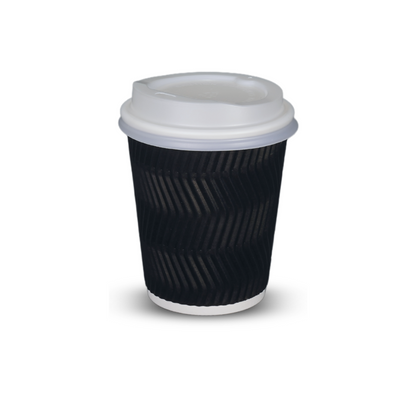 8oz (80mm) Ripple Coffee Cup Charcoal - 500/ctn