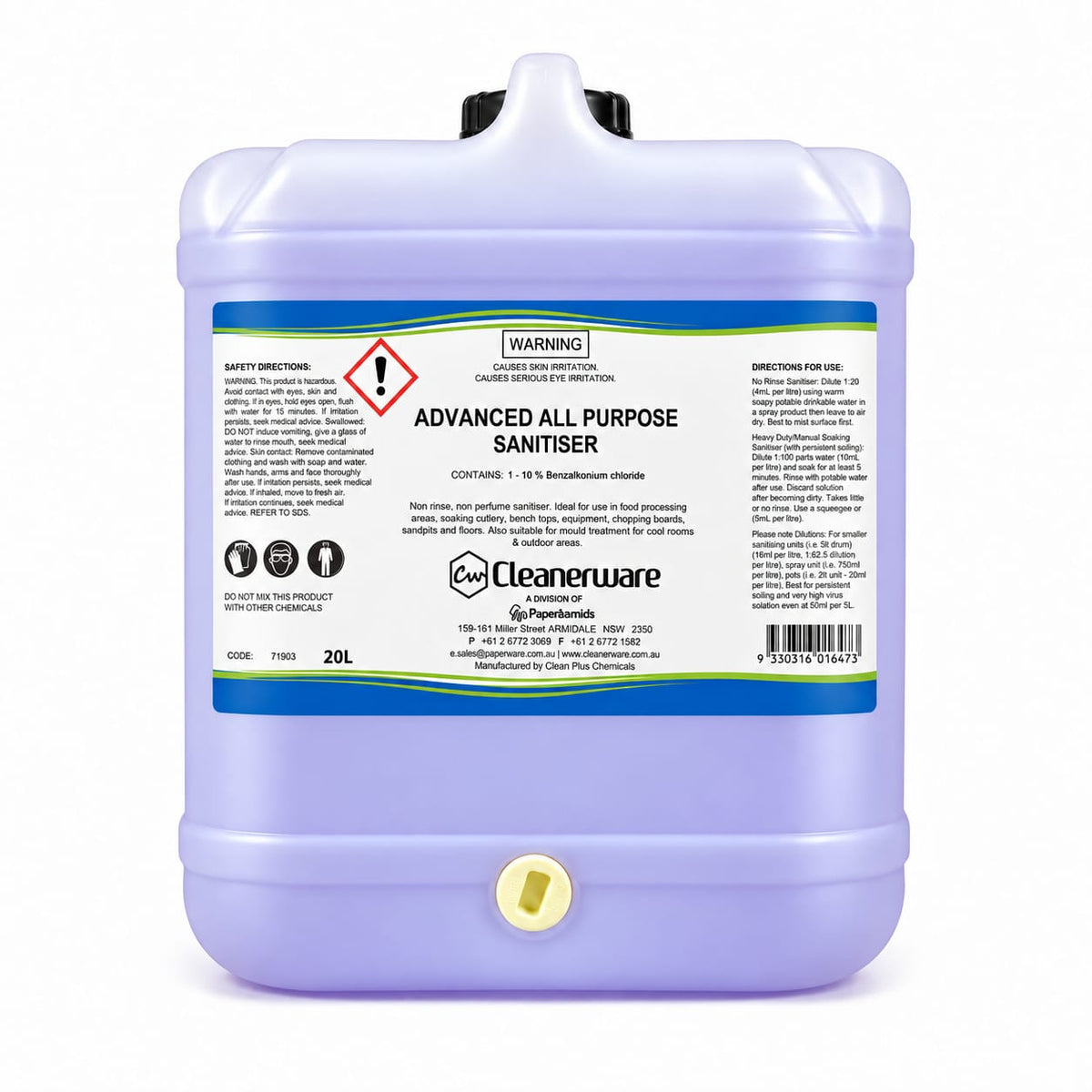 All Purpose Sanitiser-Concentrate 20L