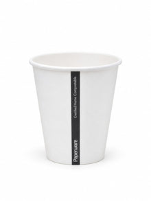 Aqueous Lined Single Wall 8oz White Hot Cup 80mm 1000/ctn