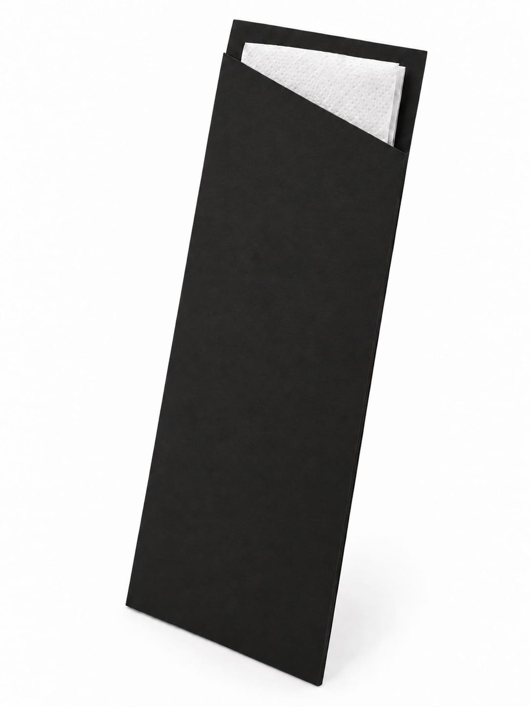 Black Cutlery Pouch with Napkin - 1000 per carton
