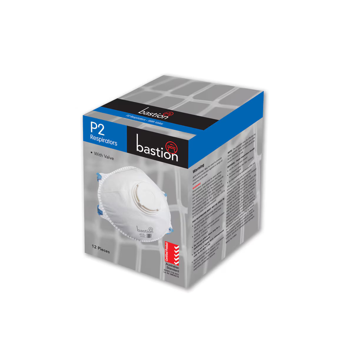 P2 respirator with valve 12/box