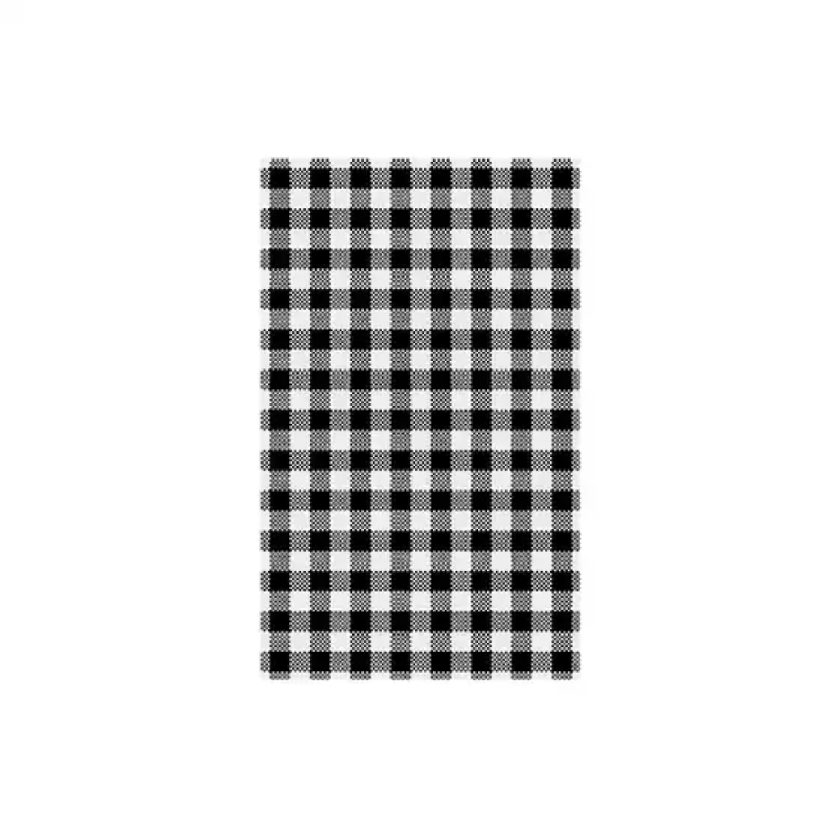 Greaseproof Paper - black gingham 1/2 190 x 310mm 200/pack 10packs/ctn