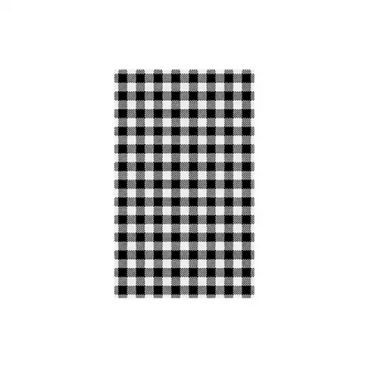 Greaseproof Paper - black gingham 1/2 190 x 310mm 200/pack 10packs/ctn