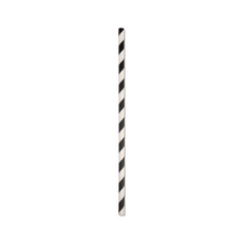 Straws Regular paper black & white stripe 2500/ctn