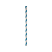 Straws Regular paper blue & white stripe 2500/ctn