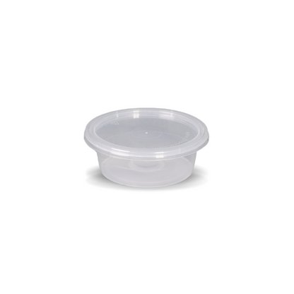 C2 Round Plastic 2oz Container 100/pack