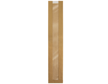 Brown Paper Bread Stick Bag with Window 620 x 100 + 60mm 500/ctn